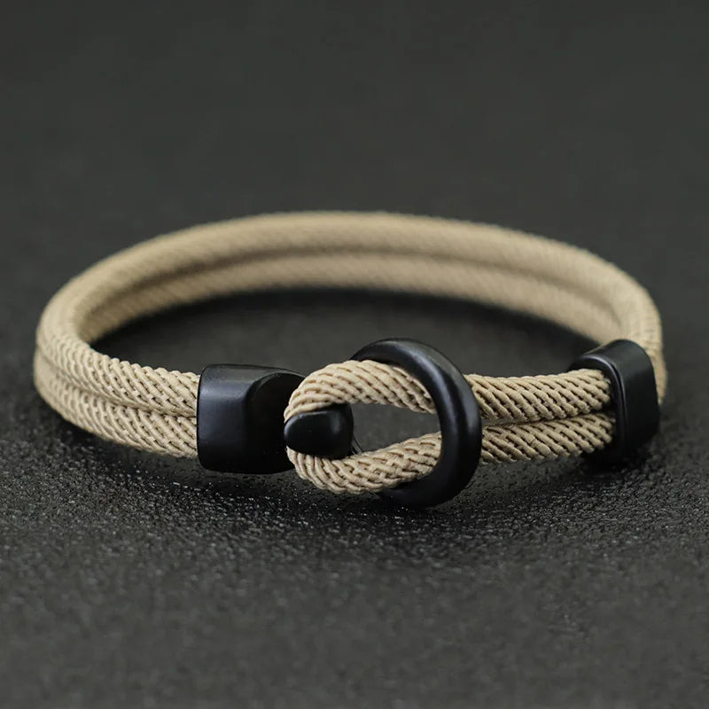 Fashion Rope Bracelet Men Double