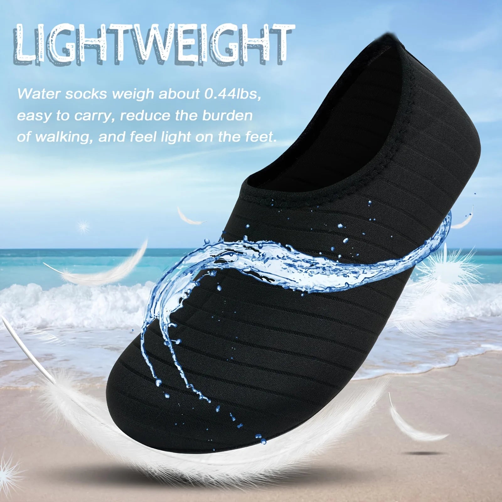 1 Pair Water Shoes Women Barefoot Socks Anti-Slip Quick-Dry Men Beach Swim Water Sports Shoes