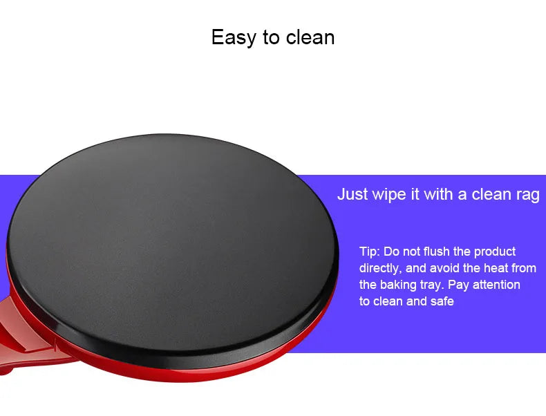 Electric Crepe Maker Breakfast Pizza Machine Pancake Baking Pan Cake Non-stick Griddle Chinese Spring Roll Cooking Tools EU