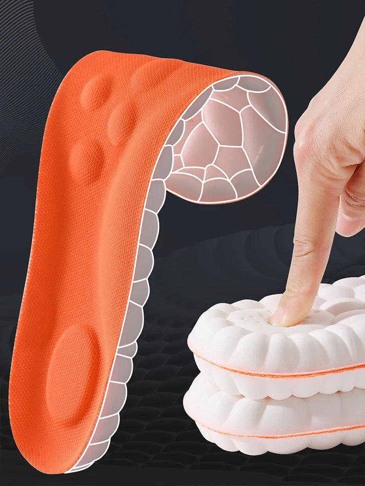 1/2/4pairs Latex Sport Insoles Soft High