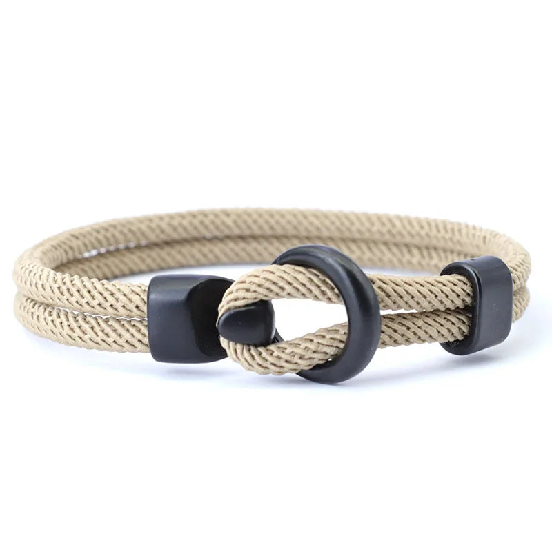 Fashion Rope Bracelet Men Double