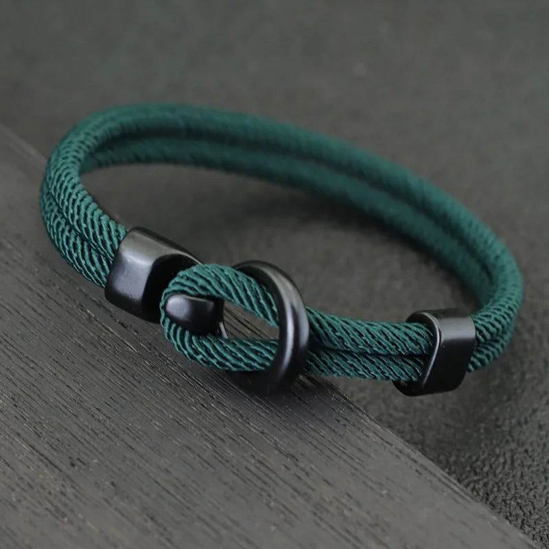 Fashion Rope Bracelet Men Double