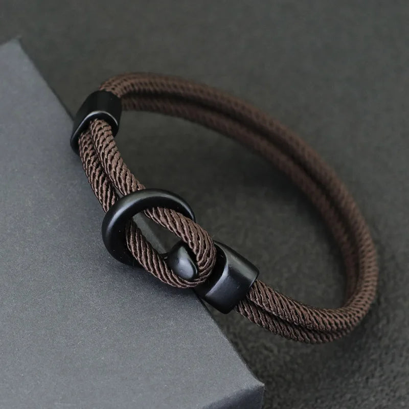 Fashion Rope Bracelet Men Double