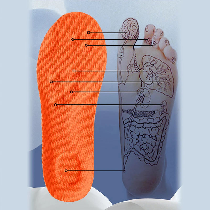 1/2/4pairs Latex Sport Insoles Soft High