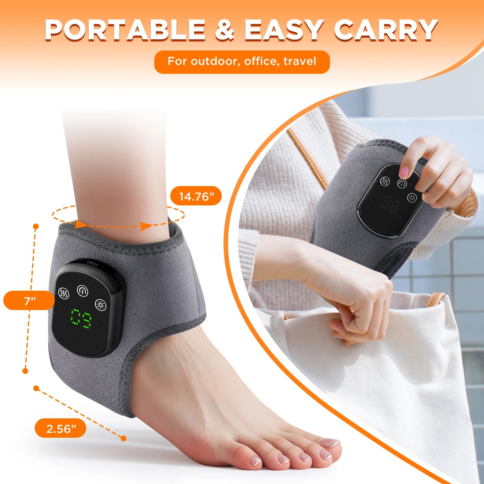 Electric foot and hand massager can vibrate