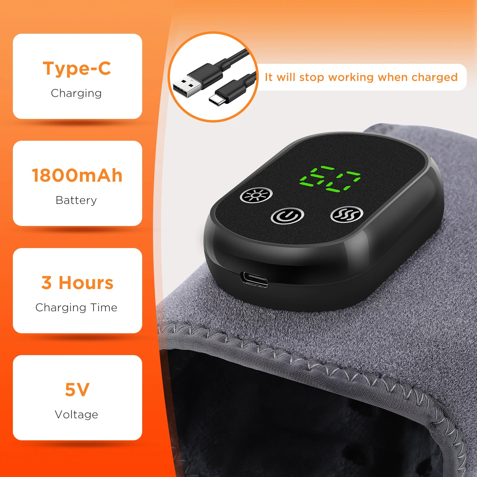 Electric foot and hand massager can vibrate