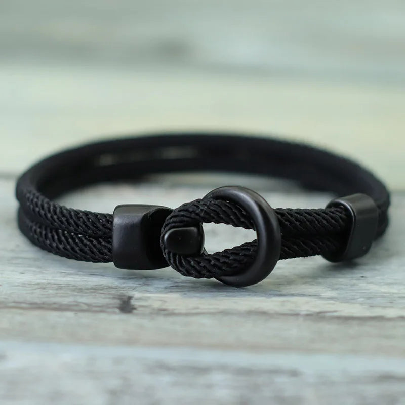 Fashion Rope Bracelet Men Double