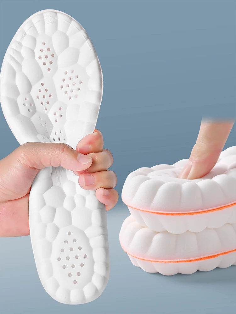 1/2/4pairs Latex Sport Insoles Soft High