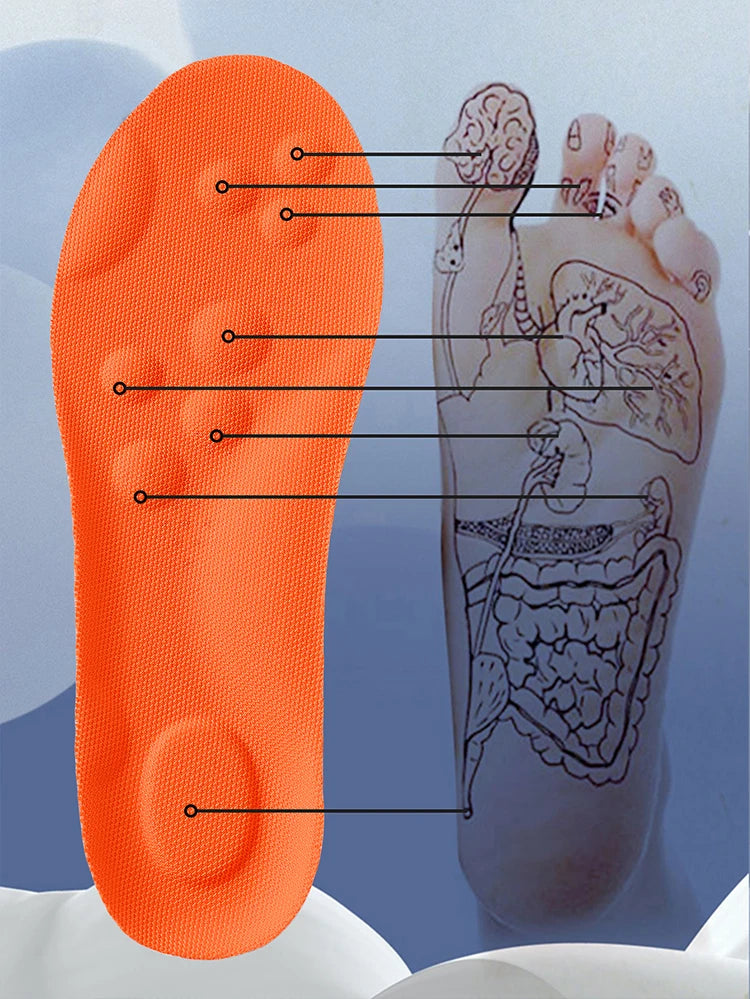 1/2/4pairs Latex Sport Insoles Soft High