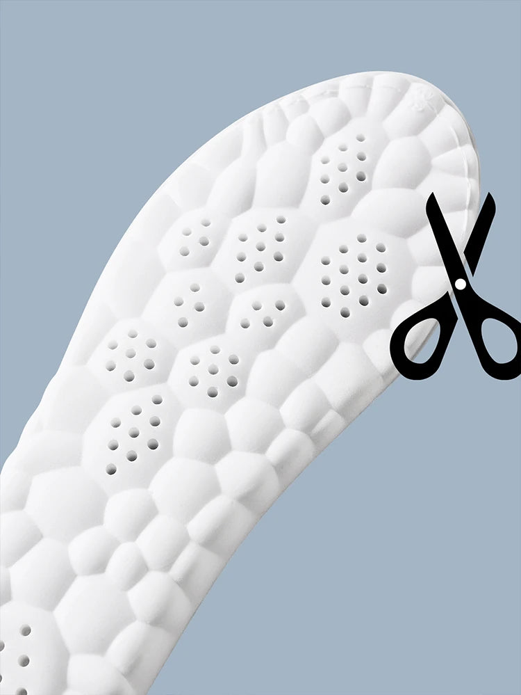 1/2/4pairs Latex Sport Insoles Soft High