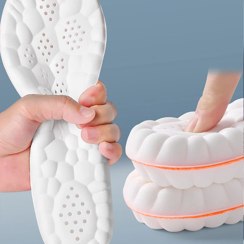 1/2/4pairs Latex Sport Insoles Soft High