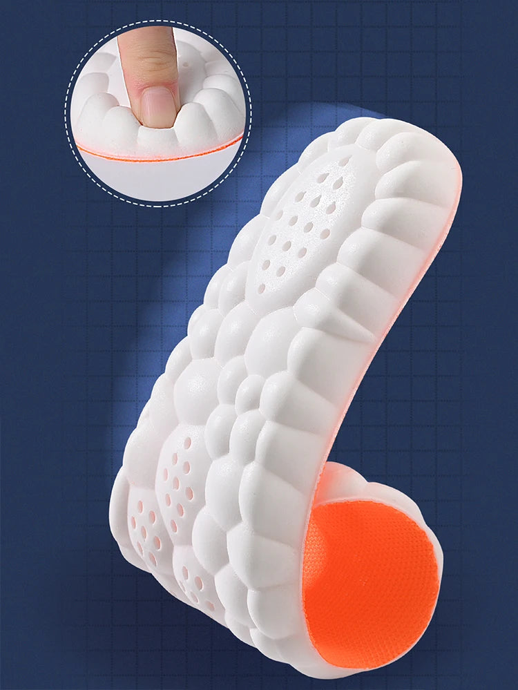 1/2/4pairs Latex Sport Insoles Soft High